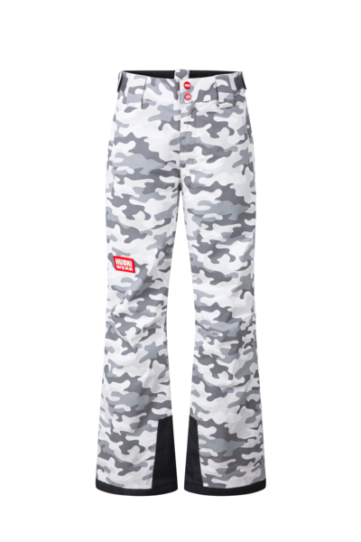 White camo snow on sale pants